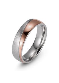 Firetti, Damen, Trauring &raquo;Schmuck Geschenk "LIEBE" mit Vertiefung, ca. 7, 0mm breit&laquo;, edelstahlfarben-ros&eacute;goldfarben, edelstahlfarben-ros&eacute;goldfarben, 