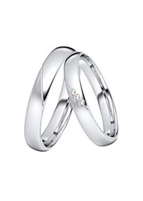 DOOSTI, Damen, Trauring &raquo;Schmuck Geschenk Silber 925 Trauring Ehering Partnerring LIEBE&laquo; wahlweise mit oder ohne Zirkonia, silberfarben, silberfarben,