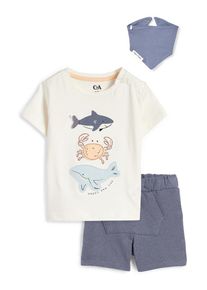 C&Amp;A Animali marini-completo neonati-3 pezzi, Grigio, Taille: 92