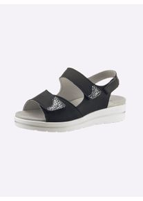 Dames sandaaltjes in marine ,maat 37, Witt, 90% Nubuckleer, 10% Lakleer