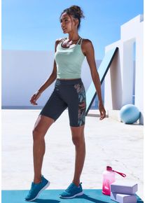 active by Lascana Dames Short in donkerblauw ,maat XS (32/34), Witt, 95% Katoen, 5% Elastan