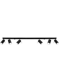 Licht-Erlebnisse Faretto da soffitto ETNA in metallo nero 6x GU10 max. 40W | LE70393