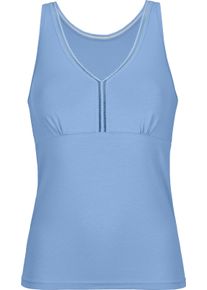 wäschepur Damer BH-linne med elastiskt dekorband himmelsblå Größe 40