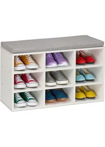 Relaxdays, Schuhschrank, Schuhbank