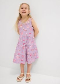 bonprix Rochie de jerse din material creponat texturat, mov, 92/98