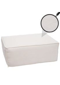 Ottomane/Zubehör für Sofa HWC-O54, Hocker Fußablage Recamiere Chaiselongue, Stoff/Textil 300g/m² 38x97x70cm ~ creme