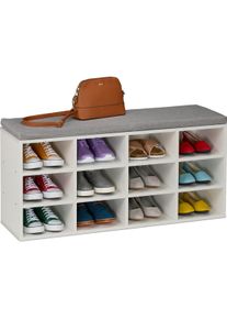 Relaxdays, Schuhschrank, Schuhbank