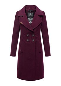 Navahoo Dames Wintermantel 'Wooly' bordeaux S