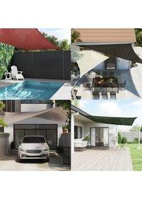 vidaXL Toldo de vela HDPE color crema 160 g/m² 3x4x4 m