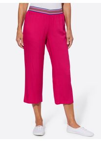 Damen Schlupfhose mit gestreiftem Dehnbund in pink ,Größe 52, WITT, 100% Viskose