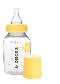 medela Slow Flow Sauger + 150ml Milchflasche | gelb