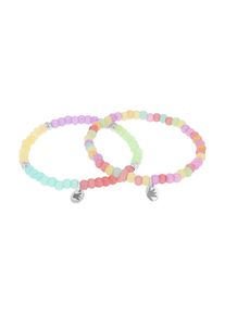 Prinzessin Lillifee , Armband Set »bunt in Regenbogenfarben, 2039906«, (Set, 2 tlg., inkl. Schmuckbox) , edelstahlfarben-mehrfarbig , Mädchen...