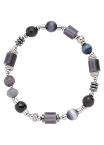 Leonardo , Armband »Casoria, 024304«, mit Glasstein, Hämatit - mit Cat ́s Eye , edelstahlfarben-blau-grau + blau-grau , Dieses Armband spielt mit...