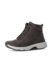 Gabor Rollingsoft, Damen, Schn&uuml;rboots , Keilabsatz, Freitzeitschuh, High-Top-Sneaker, Label an der Ferse, grau, 39, grau, Schn&uuml;rboots mit zus&auml;tzlichem