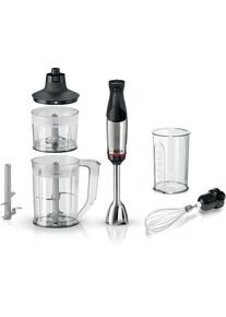 Bosch , Stabmixer »ErgoMaster Serie 6 MSM6M652, Zerkleinerer, Mixer, Schneebesen, Edelst.«, 1000 W, Mixbecher, Metallkuplung, Luftkühlung, 10 Jahre...