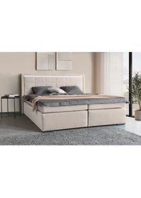 Collection AB, Boxspringbett &raquo;30 Jahre Jubil&auml;ums-Modell Athena&laquo; in H2, H3 & H4, wahlweise mit LED-Leiste, beige, Holzwerkstoff, Spanplatte, Struktur 