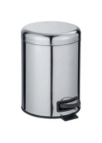 Wenko , Kosmetikeimer »Leman«, 5 Liter, BxTxH: 21x28x24 cm , silberfarben/schwarz
