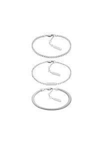 Calvin Klein , Armketten Set »CK TRIO«, (Set, 3 tlg.), mit Zirkonia (synth.) , edelstahlfarben-kristallweiß + kristallweiß , Calvin Klein Schmuck -...