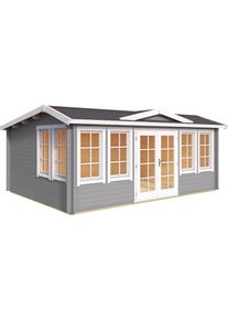 Lasita Maja , Gartenhaus »BALMORAL«, (Set, inkl. Fussbodenbretter zum verlegen) , lichtgrau