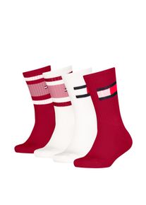 Tommy Hilfiger , Socken »TH KIDS SOCK 4P FLAG & SPORT STRIPE ECOM«, (4 Paar), mit verstärkten Fersenbereichen , Pink , 35-38 , 35-38 , Kindersocken...