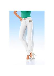 Heine, Damen, Stretch-Hose, wei&szlig;, Normalgr&ouml;&szlig;en, 40 -Normalgr&ouml;&szlig;en, wei&szlig;, Figurbetonte R&ouml;hre