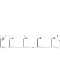 Osram, Wandleuchte + Deckenleuchte, LED SPOT OCTAGON WHITE 4x3.4W 927 DIM (920 lm, GU10)