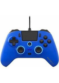 Egogear - Manette filaire SC10 bleue avec port audio pour casque pour PS4, PS3 et PC (PS4, PC, PS3), Gaming Controller, Blau
