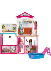 Barbie House, Furniture And Dolls