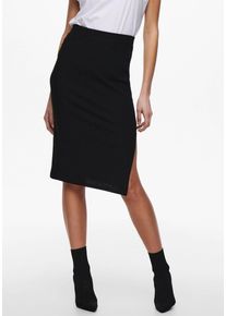 Only Jerseyrock »ONLEMMA – Bleistiftrock mit Stretch und Seitenschlitz«, regular fit, casual, Jersey, Materialmix
