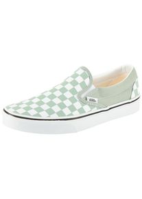 Vans, Damen, Slip-On Sneaker &raquo;Classic Slip-On&laquo; Slip-On Sneaker, EMW - COLOR THEORY CHECKERBOARD Gray Olive, 36,5, EMW - COLOR THEORY CHECKERBOARD Gray