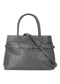 CLUTY , Henkeltasche, echt Leder, Made in Italy , schwarz