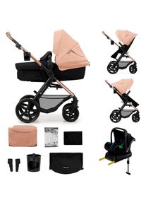 Kinderkraft , Kombi-Kinderwagen »MOOV 2 4in1 EVA«, 27 kg, mit EVA-Rädern , beige