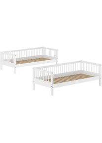 Home Affaire , Etagenbett »Forrest, rückbaubar zu 2 Einzelbetten, Made in Europe«, (B/H/T ca: 207,5x175,4x104,9 cm, wahlweise aus Eiche oder...