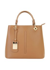 CLUTY , Henkeltasche, echt Leder, Made in Italy , cognac