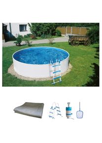 Konifera , Rundpool » »AQUAFUN« ØxH: 355x90 cm«, (Set, 5 tlg.), in 2 Farben erhältlich , weiß , Ø/B/H/L: 355 cm x Breite Höhe 90 cm x Länge
