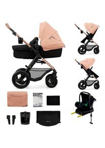 Kinderkraft , Kombi-Kinderwagen »MOOV 2 4in1 AIR«, 27 kg, mit Luftreifen , beige