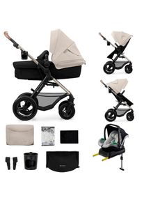Kinderkraft , Kombi-Kinderwagen »MOOV 2 4in1 AIR« 27 kg mit Luftreifen , grau