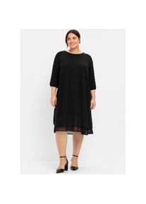 sheego , Chiffonkleid »Chiffonkleid« , schwarz , Normalgrößen , 58 -Normalgrößen , 58