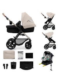 Kinderkraft , Kombi-Kinderwagen »MOOV 2 4in1 EVA«, 27 kg, mit EVA-Rädern , grau