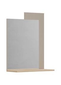 Home Affaire , Garderobenspiegel »Luminara«, (1 St.), Flurspiegel mit Ablage und eleganter Rillenoptik - (B/T/H) 65/26/84 cm , Cashmere (Beige)/Eiche