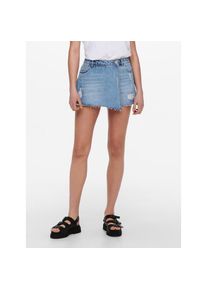 Only , Jeansrock »ONLTEXAS – Destroyed Effekt für trendigen Hosenrock-Stil« figurbetont, Denim/Jeans, Baumwolle, Destroyed Effekt, unifarben ,...