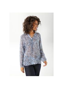 Aniston CASUAL , Damen , Schlupfbluse mit farbharmonischem Paisley-Muster - NEUE KOLLEKTION , hellblau-nachtblau-beige-weiß , 42 , 42 , Bluse aus...