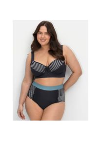 sheego , Bustier-Bikini-Top , marine-gestreift , Cup D , Cup D