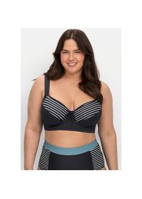 sheego , Damen , Bustier-Bikini-Top , marine-gestreift , Cup C , 52 -Cup C , 52