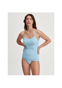 Calida , Spaghettitop »Essential Cotton«, tiefer Ausschnitt, Single Jersey Qualität, schmale Träger, weich , cascade blue , XS (36/38) , XS (36/38)...