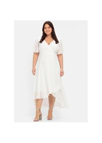 sheego , Chiffonkleid »Chiffonkleid« , offwhite , Normalgrößen , 56 -Normalgrößen , 56