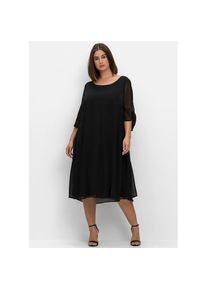 sheego , Chiffonkleid »Midikleid« , schwarz , Normalgrößen , 58 -Normalgrößen , 58