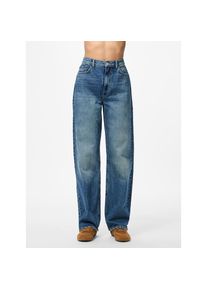 Pieces , Damen , High-waist-Jeans »PCKATE HW STRAIGHT JEANS MB NOOS BC« , Medium Blue Denim , Länge 30 , 31 -Länge 30 , 31 , Straight Fit Jeans von...