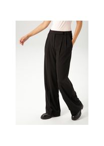Aniston CASUAL , Anzughose, mit Bundfalten - NEUE KOLLEKTION , schwarz , N-Gr , 46 -N-Gr , 46 , Lässig geschnittene Hose aus elastischer...