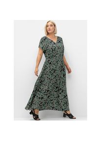 sheego , Damen , Maxikleid »Maxikleid« , schwarz-grün , Normalgrößen , 56 -Normalgrößen , 56